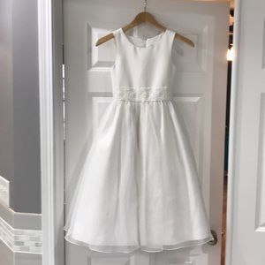 White flower girl/first communion dress.